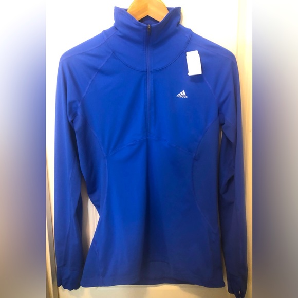 Adidas EUC Women's Climalite 1/4 Zip Mid Collar Thermal Longsleeve Shirt Size M - Picture 1 of 9